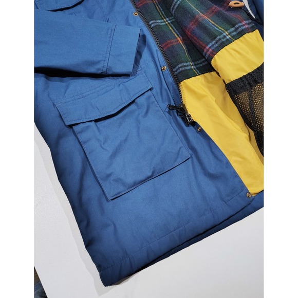 Eddie Bauer Ridgeline Parka Size XL Men's Blue Wool Lining Coat Hooded Jacket - Picture 4 of 11